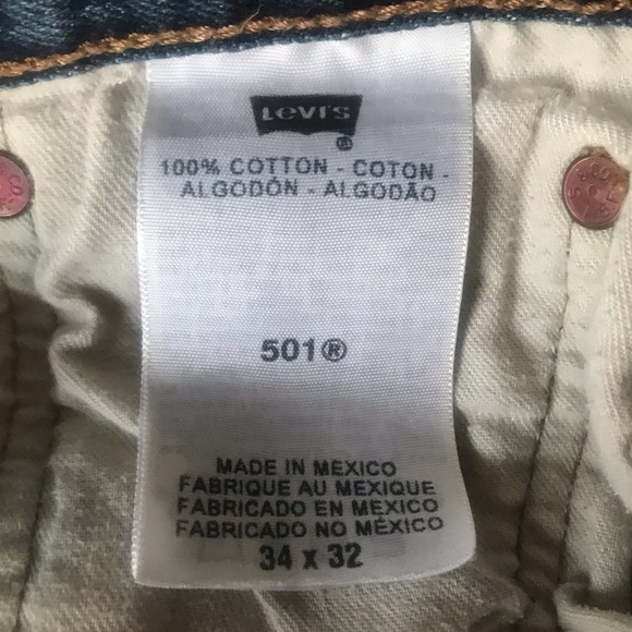 Levi’s Original Button Fly 501 Jeans, Size 34X32 - Picture 8 of 9